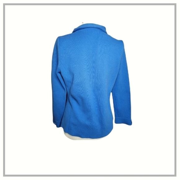 Semantiks vintage blue knit blazer size Large - Picture 3 of 5